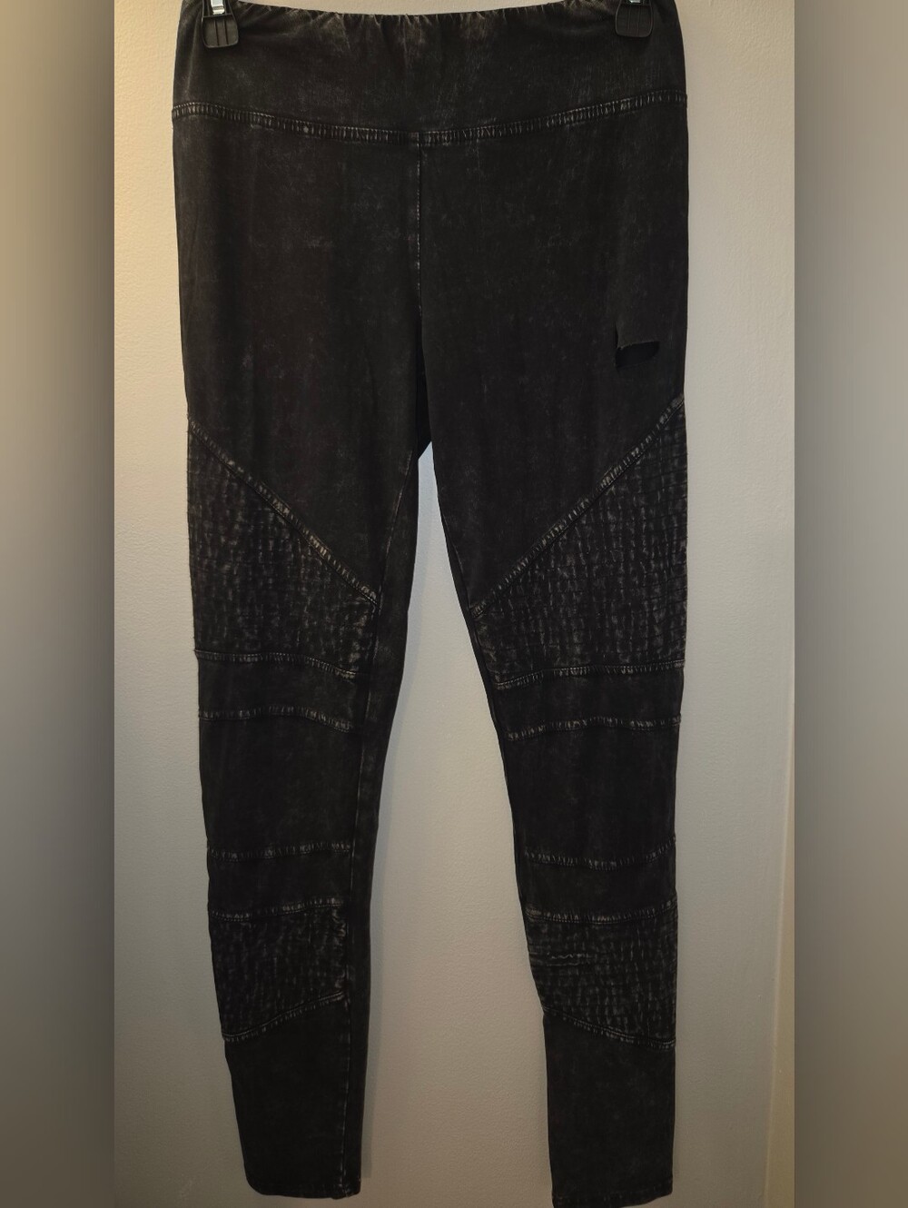 Altar'd State Black Moto-Style Leggings Medium